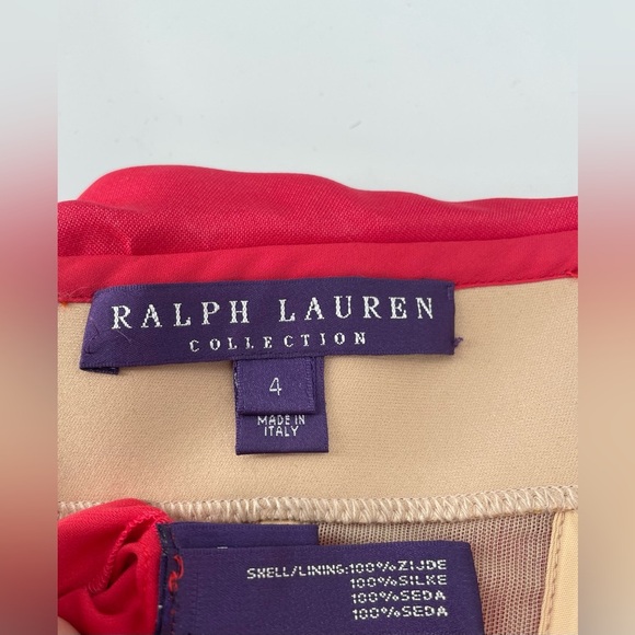 Ralph Lauren Purple Label Silk Red Mini Dress Cocktail Ruffle Strapless Runway 4 - Picture 8 of 16